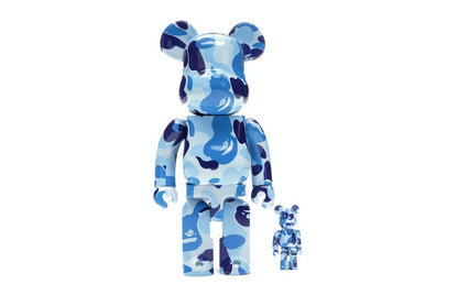 Bearbrick A Bathing Ape ABC Camo 100% & 400% Set Blue