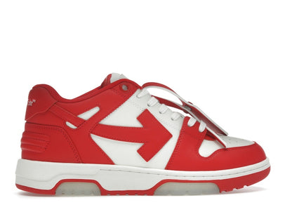 OFF-WHITE Out Of Office OOO Low Tops Red White