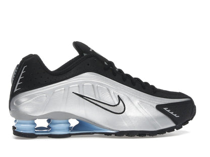 Nike Shox R4 Metallic Silver Black Psychic Blue