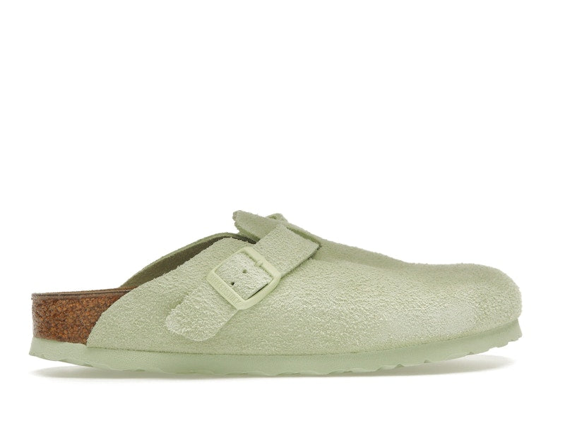 Birkenstock Boston Suede Faded Lime