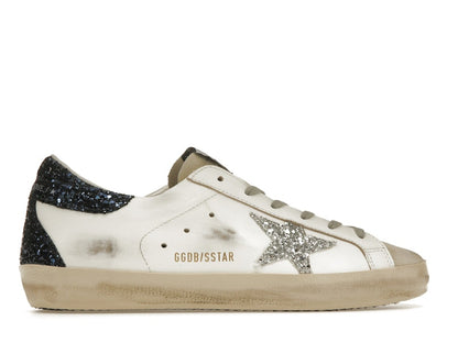 Golden Goose Super-Star White Blue Glitter (Women's)