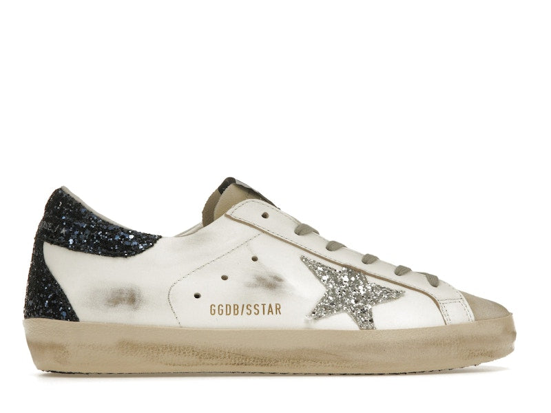 Golden Goose Super-Star White Blue Glitter (Women's)