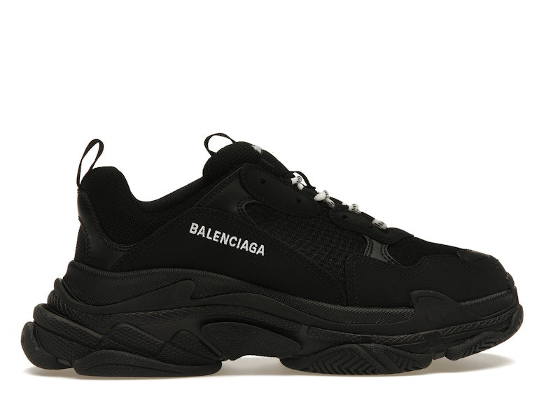 Balenciaga Triple S Black White Laces