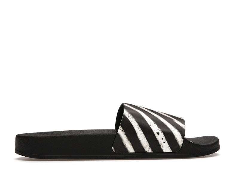 Off-White Spray Stripes Slides Black