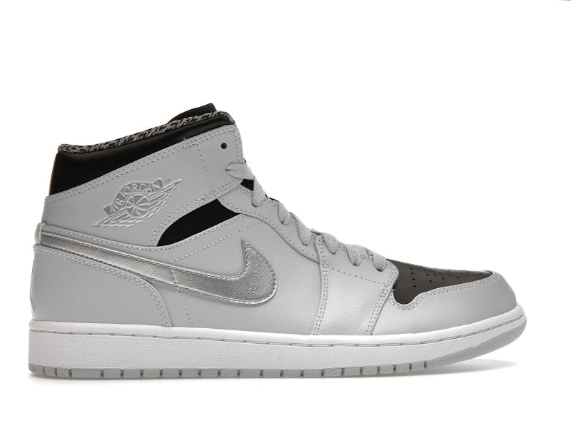 Jordan 1 Mid Pure Platinum Metallic Silver