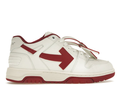 OFF-WHITE Out Of Office OOO Low Tops White Red White Tag