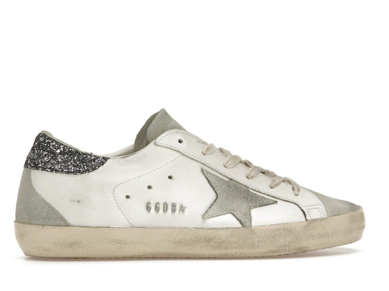 Golden Goose Super-Star White Dark Grey Glitter (Women's)