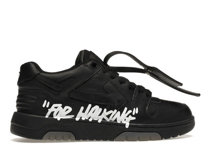 OFF-WHITE OOO Low Tops "For Walking" Black White