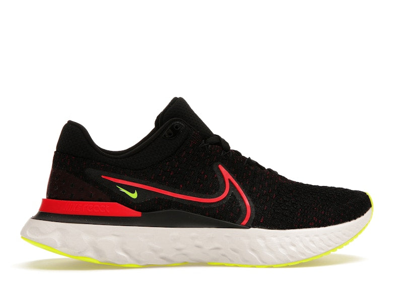 Nike React Infinity Run Flyknit 3 Black Siren Red Volt