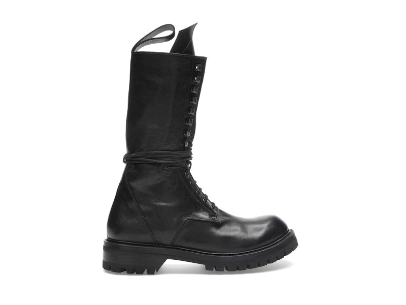Rick Owens Army Laced Boot Black