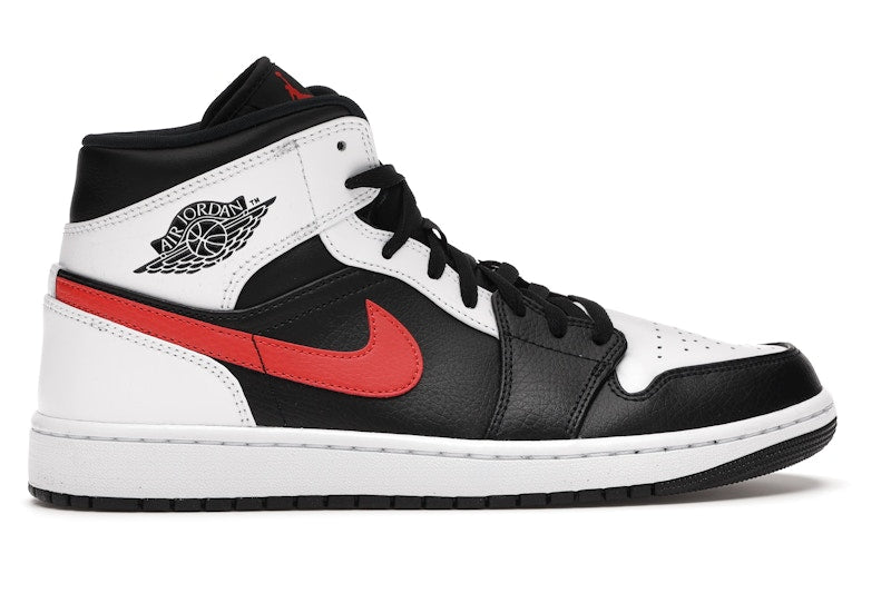 Jordan 1 Mid Black Chile Red White