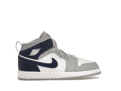 Jordan 1 Mid Wolf Grey Midnight Navy (PS)