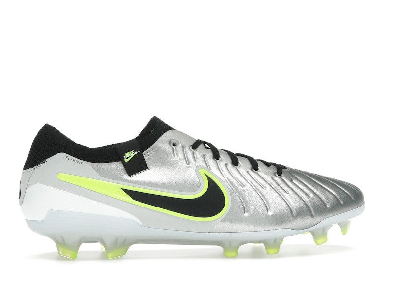 Nike Tiempo Legend 10 Elite FG Metallic Silver Volt Black