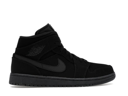 Jordan 1 Mid Black Black White