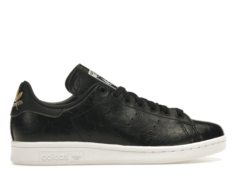 adidas Stan Smith Cracked Leather Black Gold (Women's)