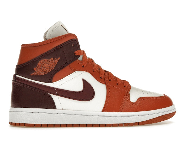 Jordan 1 Mid Dusty Peach Night Maroon (Women's)