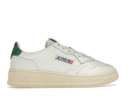 Autry Medalist Leather Low White Green (Women's)