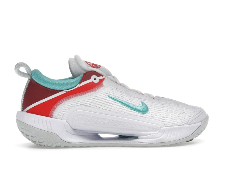 Nike Court Zoom NXT HC White Light Silver Habanero Red Washed Teal (Women's)