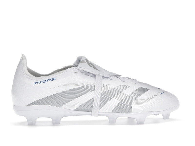 adidas Predator League Fold-Over Tongue FG/MG Cloud White Silver Metallic Bright Royal