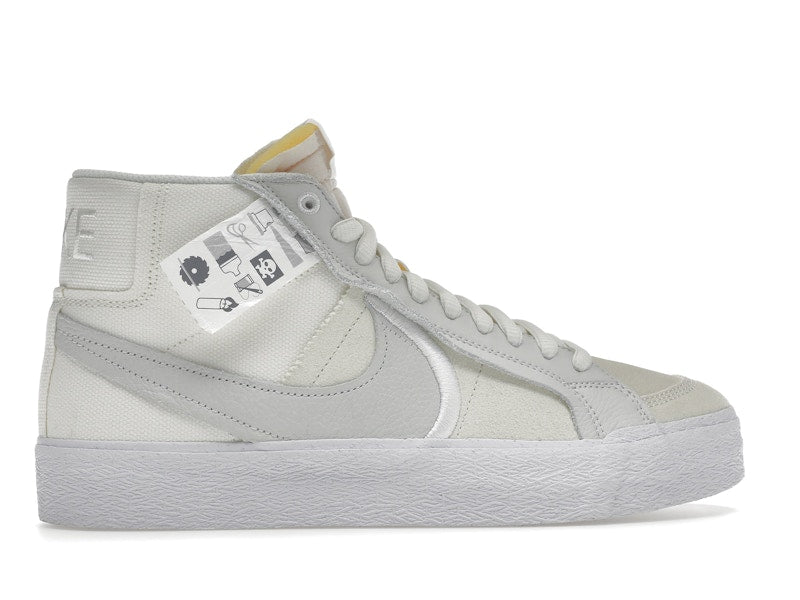 Nike SB Blazer Mid Warning Label Summit White
