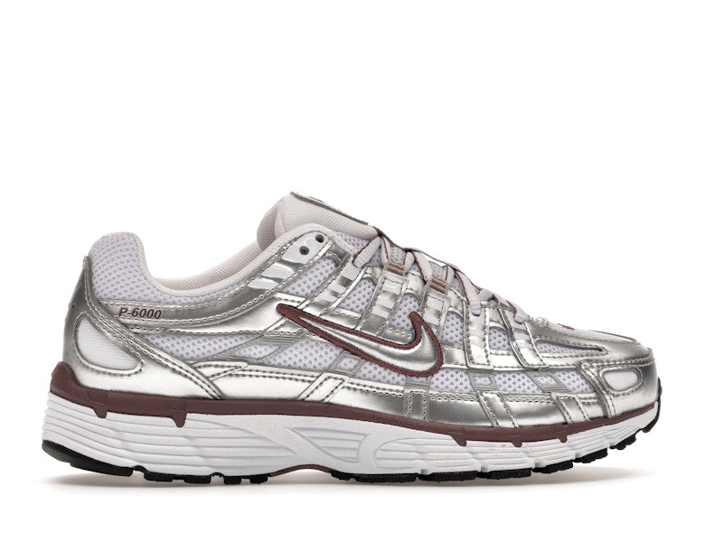 Nike P-6000 White Metallic Silver Tattoo (Women's)