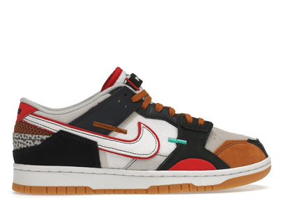 Nike Dunk Low Scrap Black Grey University Red