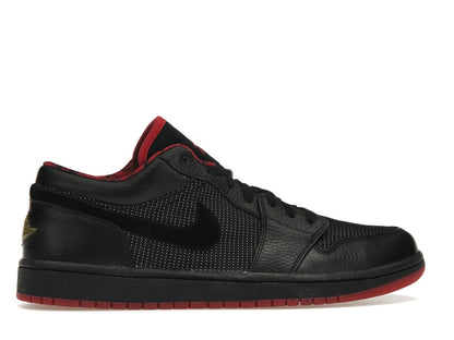 Jordan 1 Retro Low Black Metallic Silver Varsity Red