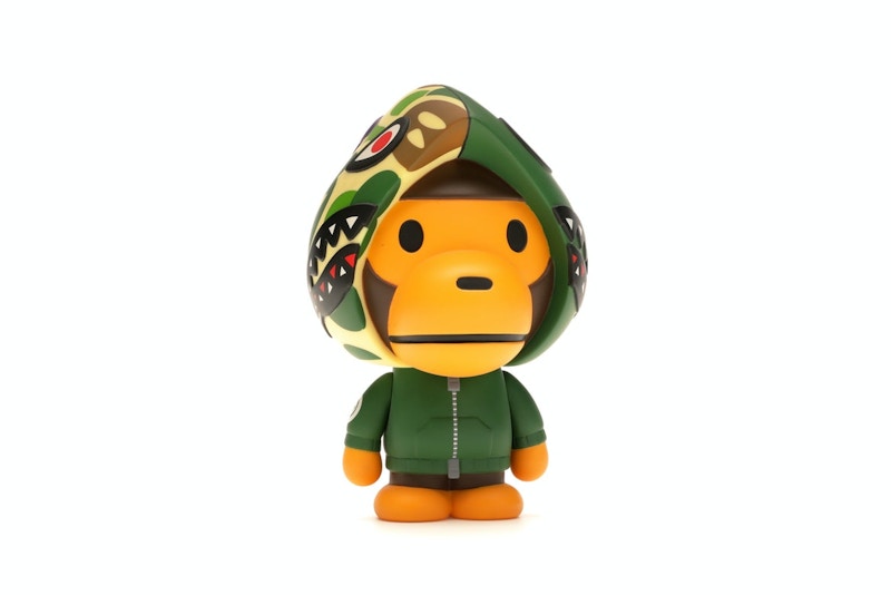 BAPE Baby Milo Shark Hoodie Vinyl Toy Green