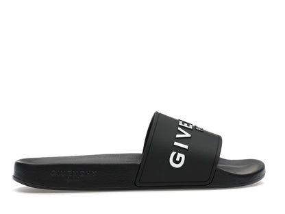 Givenchy Paris Flat Sandals Black White