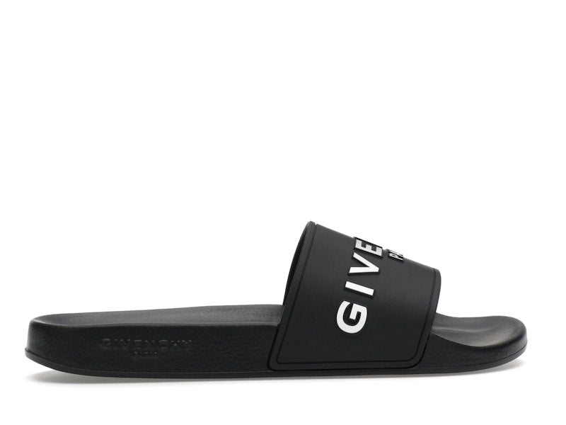 Givenchy Paris Flat Sandals Black White