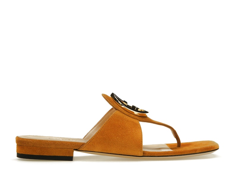 Gucci Blondie Thong Sandal Light Brown Suede