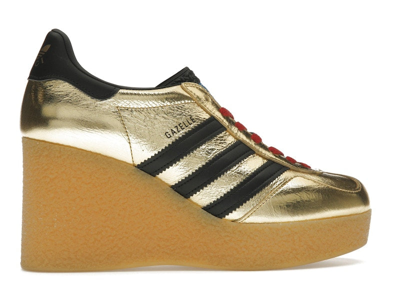 adidas x Gucci Gazelle Wedge Gold Metallic Black (Women's)