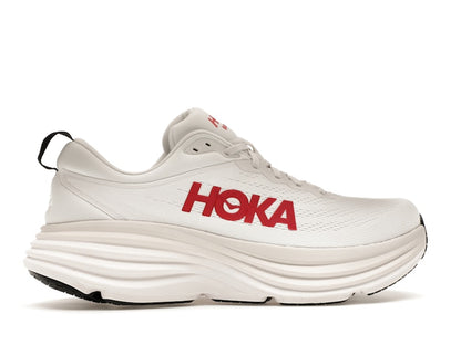 Hoka One One Bondi 8 White Vermillion