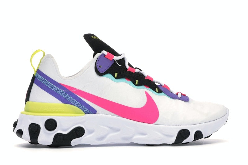 Nike React Element 55 White Psychic Purple Hyper Pink