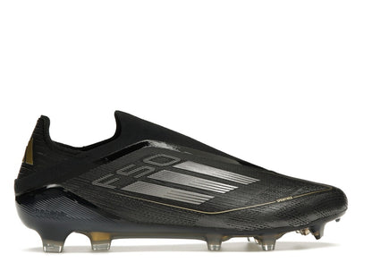 adidas F50 Elite Laceless FG Core Black Iron Metallic Gold Metallic
