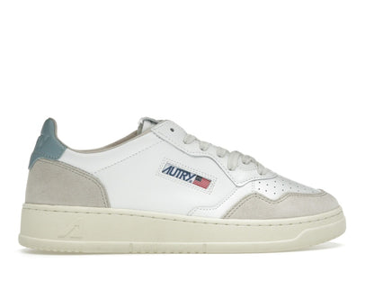 Autry Medalist Leather Low White Silver Blue