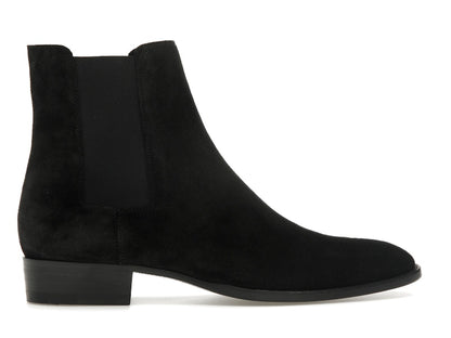 Saint Laurent Wyatt Chelsea Boot Black Suede