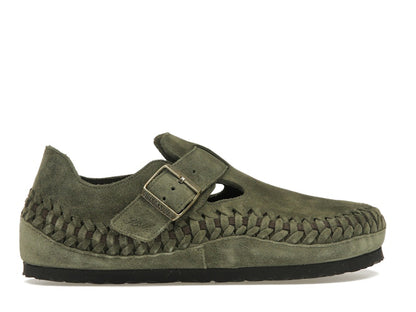 Birkenstock London Braided Shearling Kith Olive Night