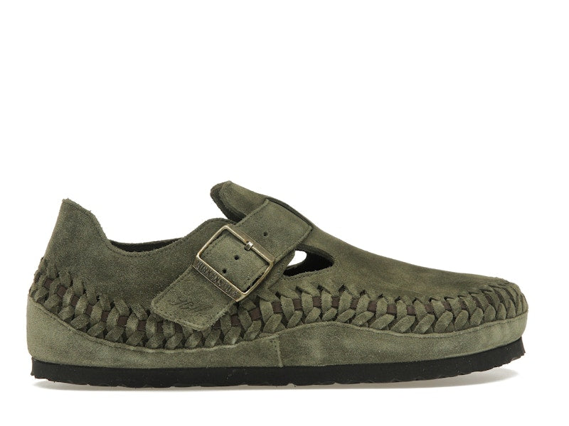 Birkenstock London Braided Shearling Kith Olive Night