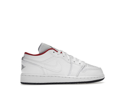 Jordan 1 Low White Gym Red Black (GS)