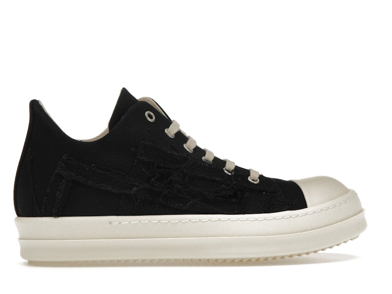 Rick Owens DRKSHDW Slashed Low Sneaks Black Milk
