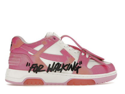 OFF-WHITE Out Of Office OOO "For Walking" Low Tops Pink Tie Dye