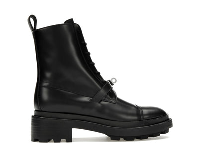 Hermes Funk Ankle Boot Noir Calfskin Leather