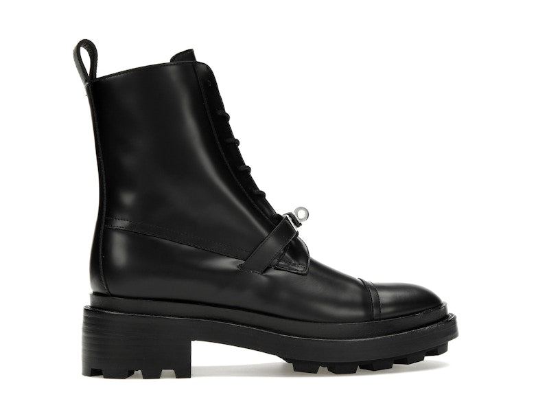 Hermes Funk Ankle Boot Noir Calfskin Leather