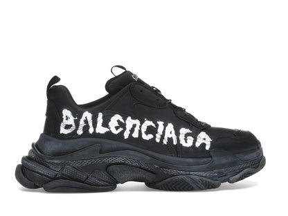 Balenciaga Triple S Black White Graffiti