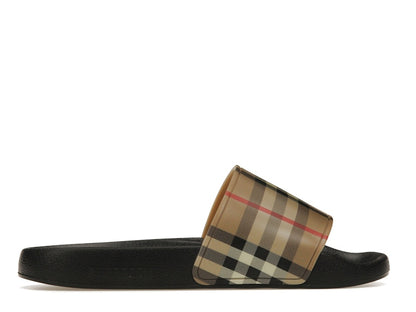 Burberry Check Print Slides Archive Beige (Women's)