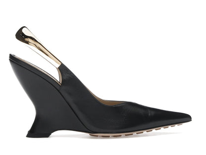Bottega Veneta Punta Pointed-Toe Slingback Pumps Black (Women's)