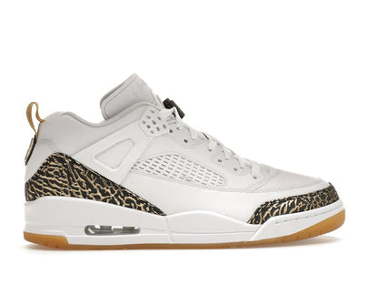 Jordan Spizike Low White Metallic Gold