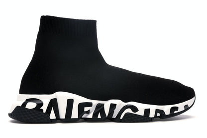 Balenciaga Speed Graffiti Trainers Black White
