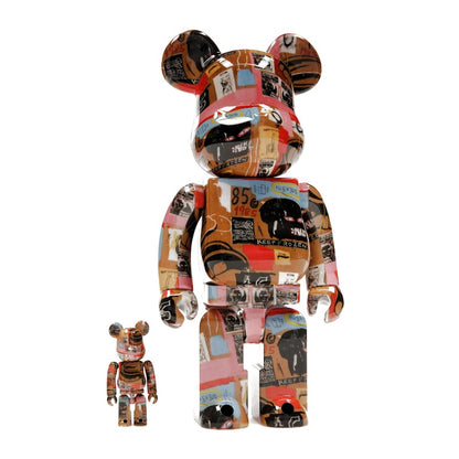 Bearbrick Andy Warhol x JEAN-MICHEL BASQUIAT #2 100% & 400% Set